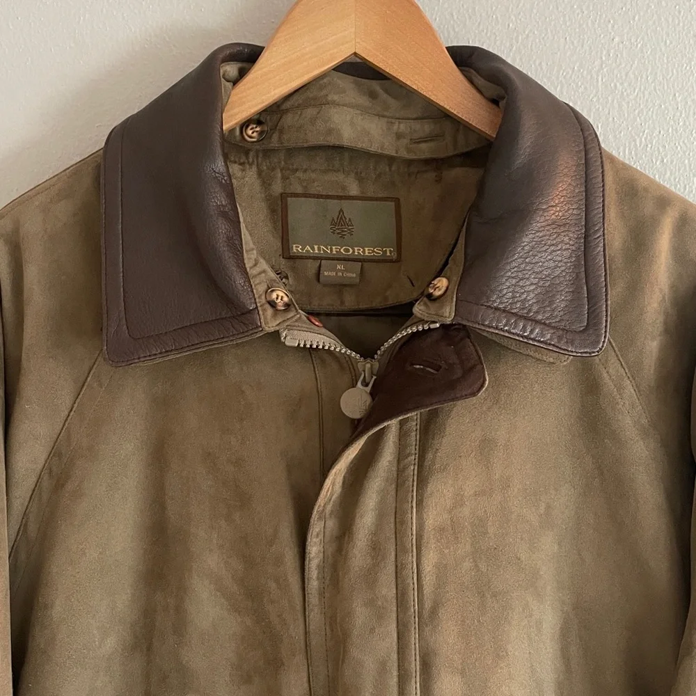 Rainforest Men’s Suede Leather Barn‎ Coat Size XL